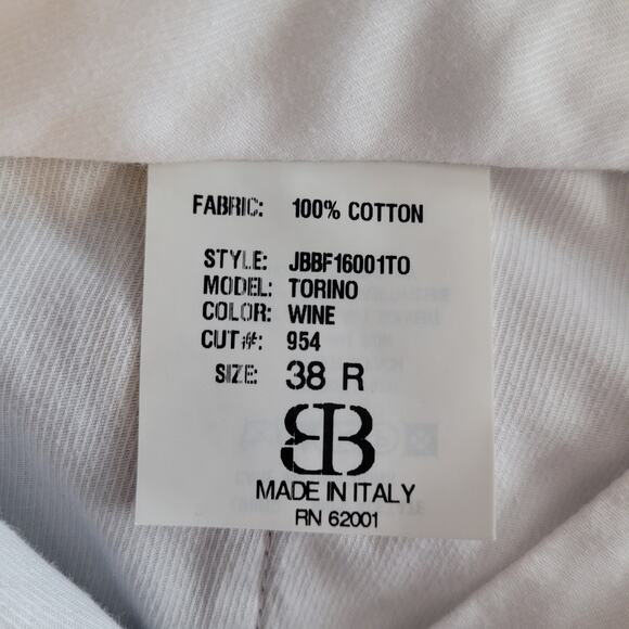 JB Britches Men’s 38 Brown Corduroy Pants Made in Italy Cotton Dress Trousers - Picture 8 of 11